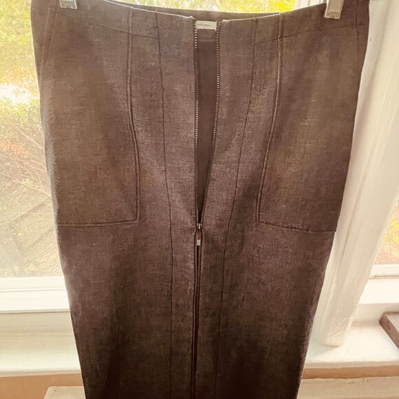 jeans skirt - Halogen ( brand) size 2 fully lined with front zipper - Picture 5 of 7